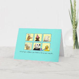 Cyber Party Animals in Windows Birthday Card Karte