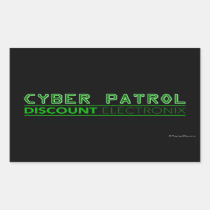 Cyber-Patrouille Rechteckiger Aufkleber