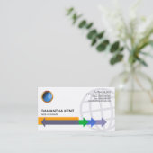 Cyber-Pfeil-Verbindungs-Web-Entwickler Visitenkarte (Stehend Vorderseite)