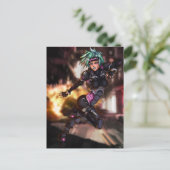 Cyber Police Girl Postkarte (Stehend Vorderseite)