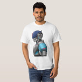 Cyber Police Robot - Futuristic Android T-Shirt (Vorne ganz)