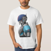 Cyber Police Robot - Futuristic Android T-Shirt (Vorderseite)