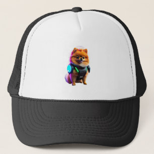 Cyber Pomeranian Explorer der Zukunft Truckerkappe