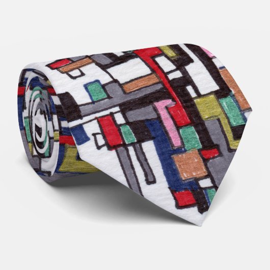 Cyber-Pop abstrakte Fraktal Designe Krawatte (Gerollt)