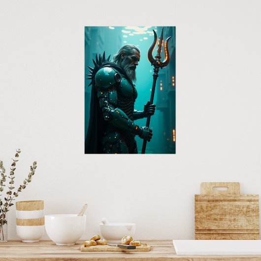 Cyber Poseidon: Deep Sea Master Poster (Küche)