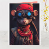 CYBER PUNK BIRTHDAY GREETTERKARTEN KARTE (Gelbe Blume)