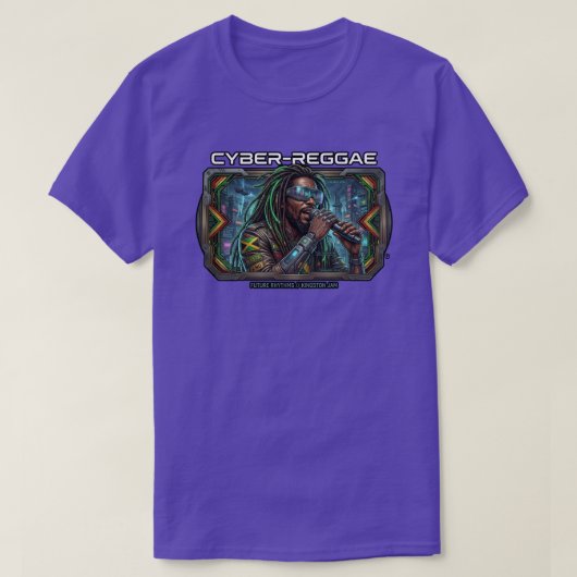 Cyber Reggae Future Rhythmen Kingston Jamaika T-Shirt (Design vorne)