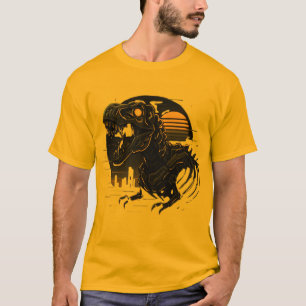 Cyber Rex Neon-Skelett Vintage T-Shirt