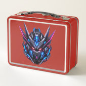 Cyber-Roboter-Lunchbox Metall Brotdose (Rückseite)