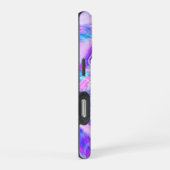 Cyber-Rosa und Blau iPhone Hülle (Rechte Seite)