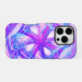 Cyber-Rosa und Blau iPhone Hülle (Rückseite (Horizontal))