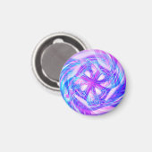 Cyber-Rosa und Blau Magnet (Vorderseite/Rückseite)
