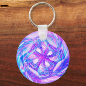 Cyber-Rosa und Blau Schlüsselanhänger (Vorderseite)