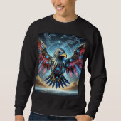Cyber Samurai Eagle Sweatshirt T - Shirt Design. (Vorderseite)