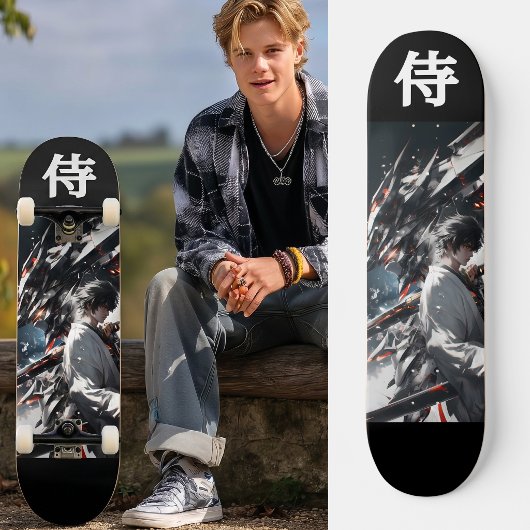 CYBER SAMURAI - Futuristic Mecha Ronin Skateboard