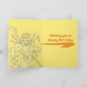 Cyber-Samurai-Geburtstag Karte (Innenseite)