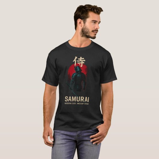 Cyber Samurai – Modern Code. Ancient Spirit. T-Shirt (Vorne ganz)