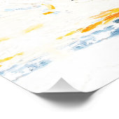Cyber Samurai Palettenmesser Neonorange Impasto Poster (Ecke)