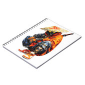 Cyber Samurai Palettenmesser Orange Notizblock (Linke Seite)