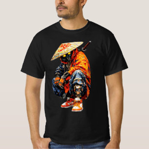Cyber Samurai Palettenmesser Orange T-Shirt