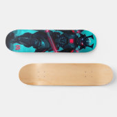 Cyber Samurai Skateboard: Futuristische Fusionskun Skateboard (Horizontal)