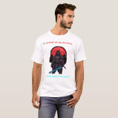Cyber Samurai Under the Red Moon – Neon Warrior T-Shirt (Vorne ganz)