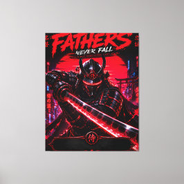 Cyber Samurai Vater Leinwand Kunst