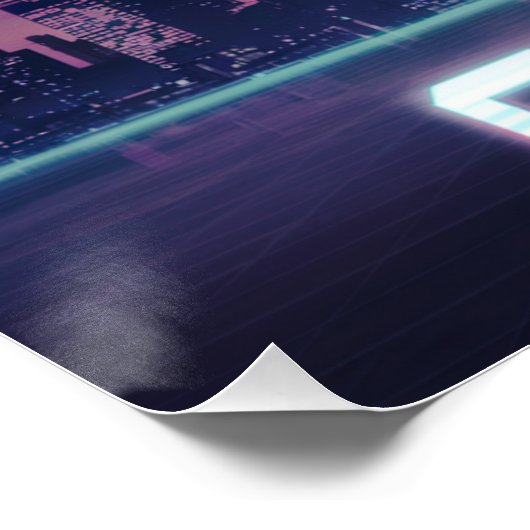 Cyber Samurai: Warrior in Light Poster (Ecke)