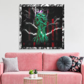 Cyber-Scream Goth Industrial Canvas Print Leinwanddruck (Insitu (Wohnzimmer))