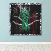 Cyber-Scream Goth Industrial Canvas Print Leinwanddruck (Insitu (Holzboden))