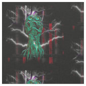 Cyber Scream Skulls Goth Stoff (Nahaufnahme)