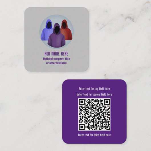 Cyber Security Analyst - Hacking Themed Quadratische Visitenkarte (Vorne/Hinten)