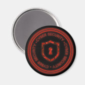 CYBER SECURITY BADGE SEAL MAGNET (Vorderseite/Rückseite)