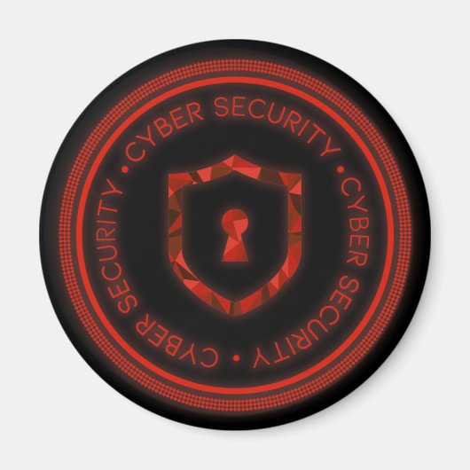 CYBER SECURITY BADGE SEAL MAGNET (Vorne)