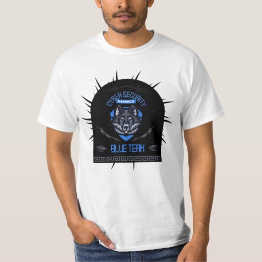 Cyber Security Blue Team Lone Guardian T-Shirt (Vorderseite)