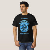 Cyber Security Blue Team Protect & Defend Eagle T-Shirt (Vorne ganz)