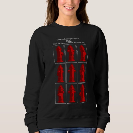 Cyber-Security-Computer Captcha kein Roboterfeuer Sweatshirt (Vorderseite)