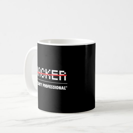 Cyber Security Computer Hacker Kaffeetasse (Vorderseite Links)