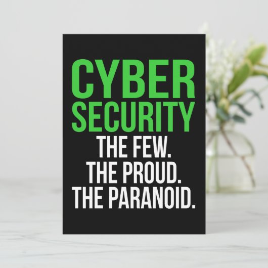 Cyber Security Computer IT Tech Software Einladung (Stehend Vorderseite)