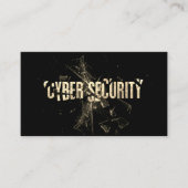 Cyber Security Data Internet Analyst Modern Gold Visitenkarte (Vorderseite)