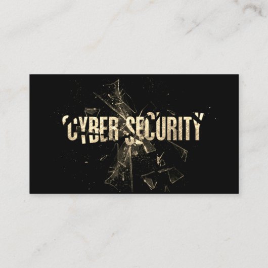 Cyber Security Data Internet Analyst Modern Gold Visitenkarte (Vorderseite)