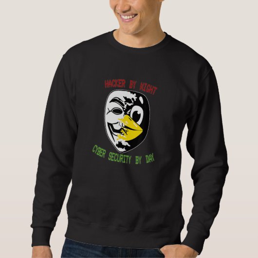 Cyber Security Experte Linux Pinguin als Hacker Sweatshirt (Vorderseite)