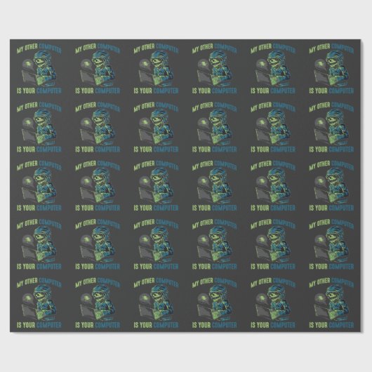 Cyber Security Hacker Computer Admin Programmer Geschenkpapier (Flach)