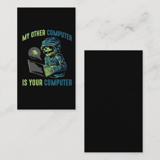 Cyber Security Hacker Computer Admin Programmer Visitenkarte (Vorne/Hinten)