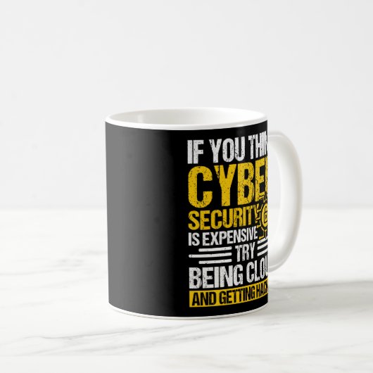 Cyber Security Hacker und Cyber Security Professio Kaffeetasse (VorderseiteRechts)