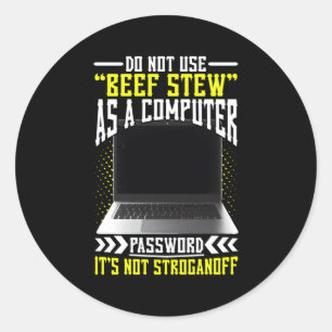 Cyber Security Hacker und Cyber Security Professio Runder Aufkleber