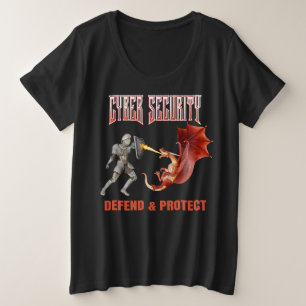 Cyber Security Knight - Perfekter Schutz Große Größe T-Shirt