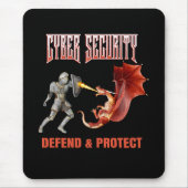 Cyber Security Knight - Perfekter Schutz Mousepad (Vorne)