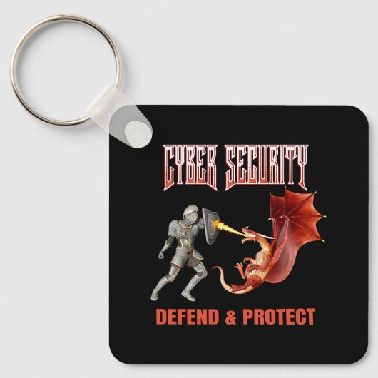 Cyber Security Knight - Perfekter Schutz Schlüsselanhänger (Vorderseite)