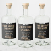 Cyber Security Specialist Alkoholflaschenetikett (Flaschen)
